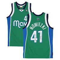 Dirk Nowitzki Dallas Mavericks Autographed Green Mitchell & Ness 2004 Authentic Jersey with "2007 NBA MVP" Inscription - Limited Edition #10/10