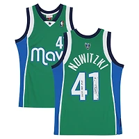 Dirk Nowitzki Dallas Mavericks Autographed Green Mitchell & Ness 2004 Authentic Jersey with "2007 NBA MVP" Inscription