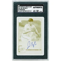 Joe Boyle Cincinnati Reds Autographed 2020 Bowman Chrome Draft Yellow Printing Plate #CDA-JBO #1/1 SGC Authenticated Auto 10 Card