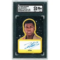John Boyega Autographed 2017 Topps Star Wars: Journey To The Last Jedi Gold #A-JB #10/10 SGC Authenticated 9/10 Card