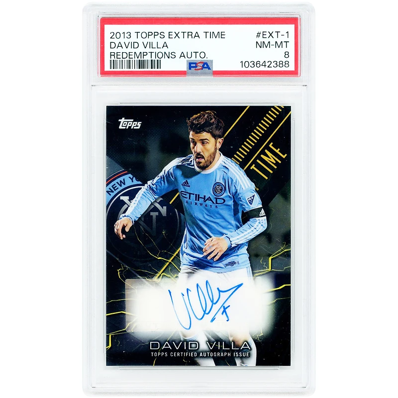 David Villa New York City FC Autographed 2013 Topps MLS Redemption #EXT-1 #19/99 PSA Authenticated 8 Card