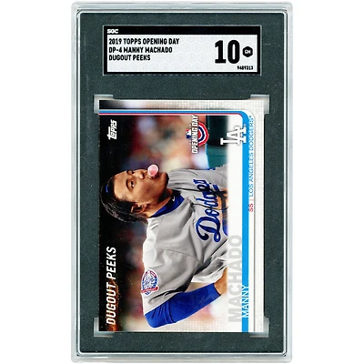 Manny Machado Los Angeles Dodgers 2019 Topps Opening Day Dugout Peeks #DP-4 SGC Authenticated 10 Card