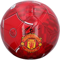 Shea Lacey Manchester United Autographed Red Soccer Ball
