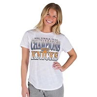 Women's Concepts Sport White New York Knicks 2026 NBA Finals Champions Infuse Knit Top