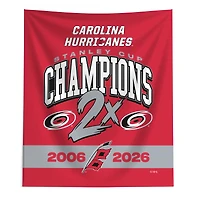 The Northwest Group Carolina Hurricanes Two-Time Stanley Cup Champions 50" x 60" Wall Hanging