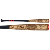 Chipper Jones Atlanta Braves Autographed Pillbox Bat Company Mural Series Bat with Multiple Inscriptions