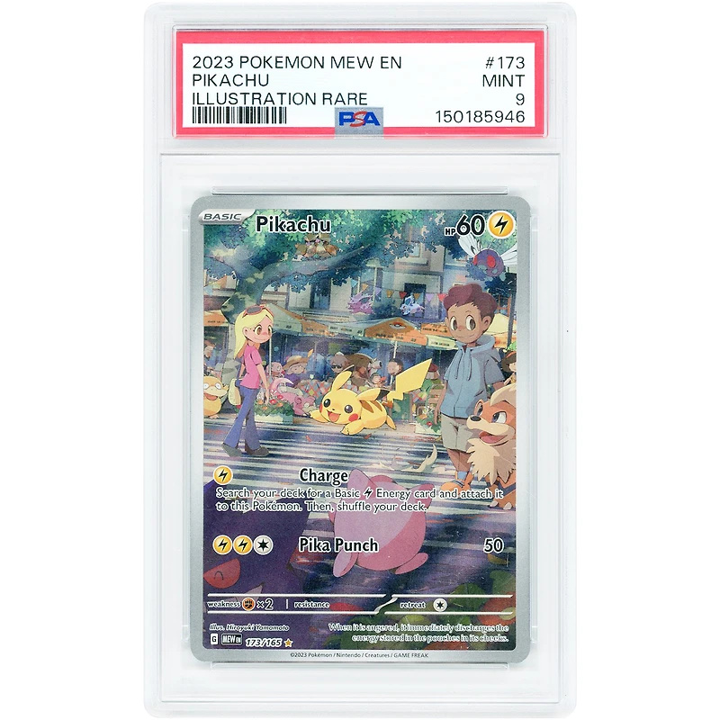 Pikachu 2023 Pokemon 151 Illustration Rare #173 PSA Authenticated 9 Card