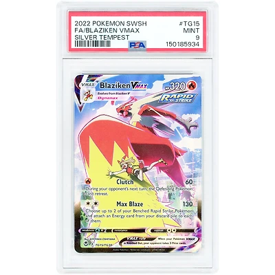 Blaziken VMAX 2022 Pokemon Silver Tempest Trainer Gallery Ultra Rare #TG15 PSA Authenticated 9 Card