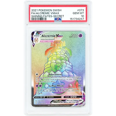 Alcremie VMAX 2021 Pokemon Shining Fates Secret Rare #73 PSA Authenticated 10 Card