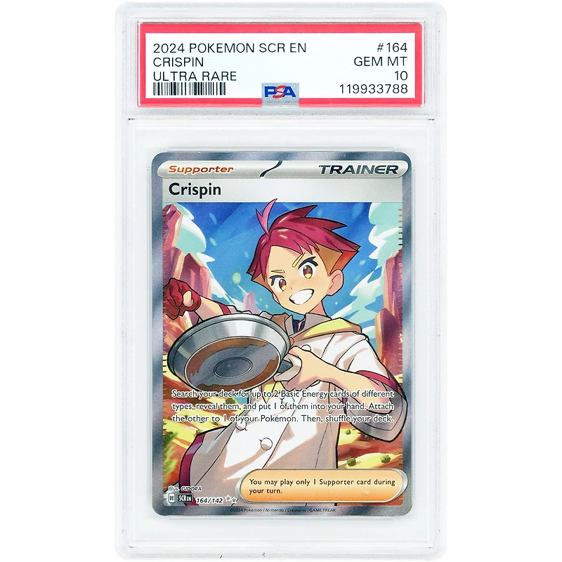 Crispin 2024 Pokemon Stellar Crown Ultra Rare #164 PSA Authenticated 10 Card