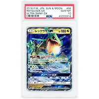 Rayquaza GX 2018 Pokemon Ultra Shiny GX Japanese Ultra Rare #98 PSA Authenticated 10 Card