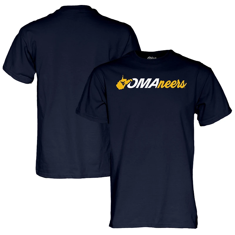 Unisex Blue 84 Navy West Virginia Mountaineers 2026 NCAA Baseball Men's College World Series Omaneers T-Shirt