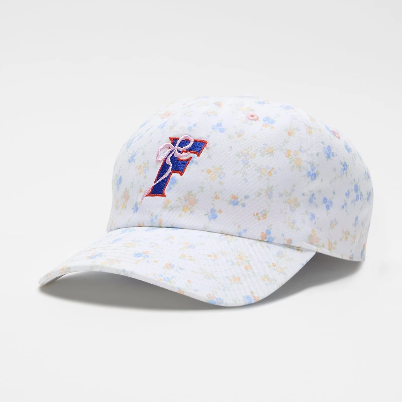 LoveShackFancy Women's White Florida Gators Floral Adjustable Hat