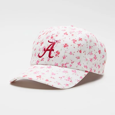 LoveShackFancy Women's White Alabama Crimson Tide Floral Adjustable Hat