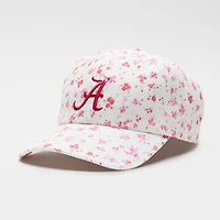 LoveShackFancy Women's White Alabama Crimson Tide Floral Adjustable Hat