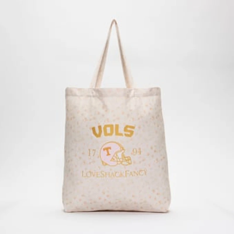 LoveShackFancy Women's White Tennessee Volunteers Canvas Tote Bag
