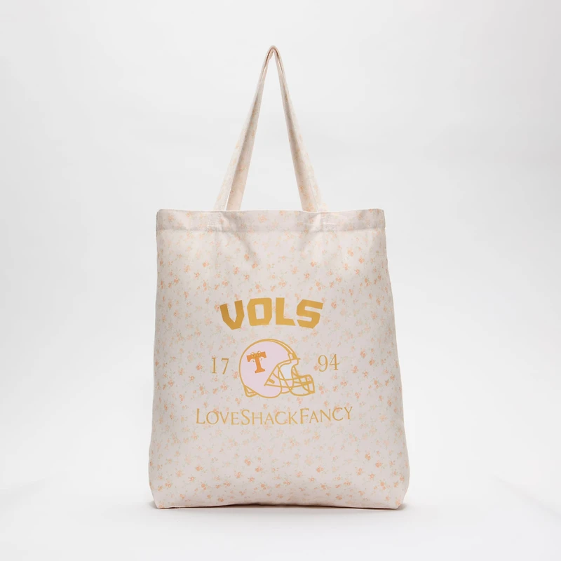 LoveShackFancy Women's White Tennessee Volunteers Canvas Tote Bag