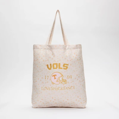 LoveShackFancy Women's White Tennessee Volunteers Canvas Tote Bag
