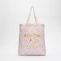 LoveShackFancy Women's White Alabama Crimson Tide Canvas Tote Bag