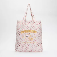 LoveShackFancy Women's White Wisconsin Badgers Canvas Tote Bag