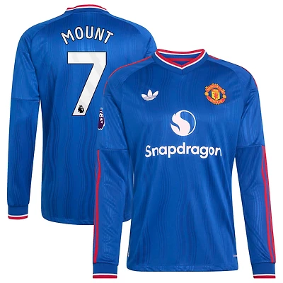 Men's adidas Mason Mount Royal Manchester United 2026/27 Away On-Field Authentic Long Sleeve Jersey