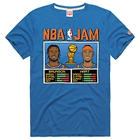 Unisex Homage Josh Hart & Jalen Brunson Blue New York Knicks 2026 NBA Finals Champions Jam Tri-Blend T-Shirt