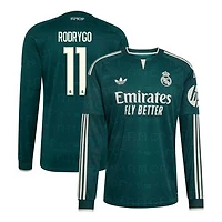 Men's adidas Rodrygo Green Real Madrid 2026/27 Away Replica Long Sleeve Jersey