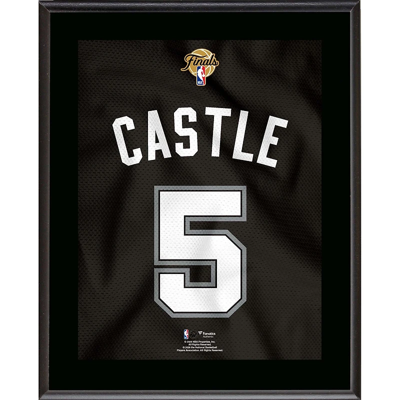 Stephon Castle San Antonio Spurs 10.5" x 13" 2026 NBA Finals Jersey Number Sublimated Player Plaque