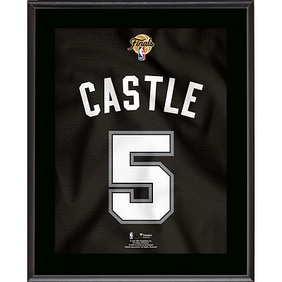 Stephon Castle San Antonio Spurs 10.5" x 13" 2026 NBA Finals Jersey Number Sublimated Player Plaque
