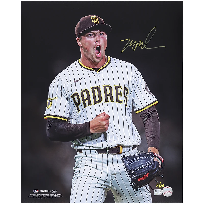 Mason Miller San Diego Padres Autographed 16" x 20" Unleashed Photograph - Limited Edition of 25