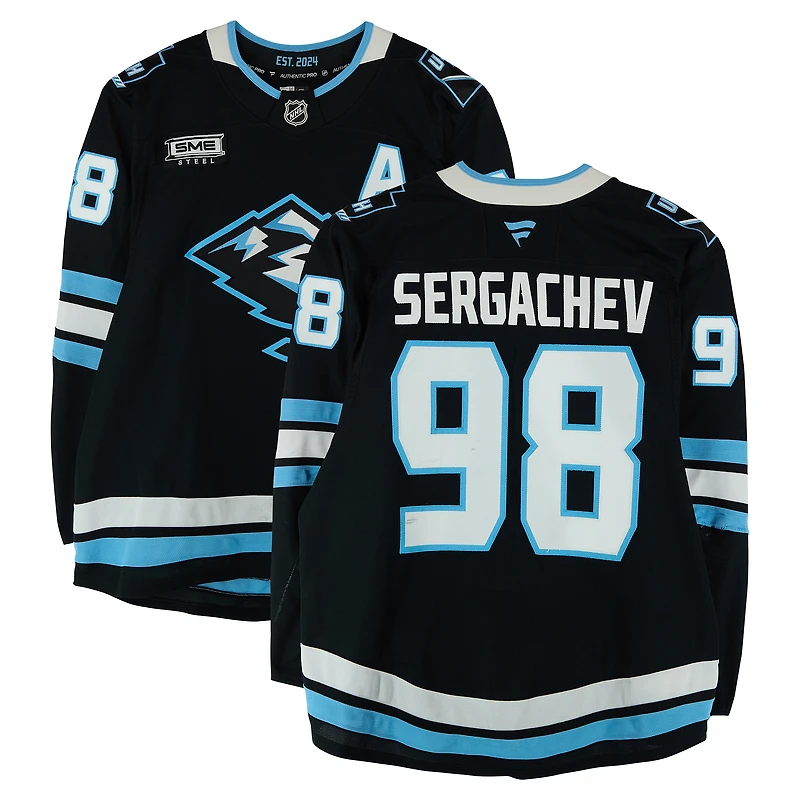 Mikhail Sergachev Utah Mammoth Game-Used #98 Jersey Worn During Round One of the 2026 Stanley Cup Playoffs vs. Vegas Golden Knights