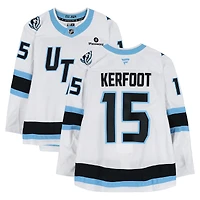 Alexander Kerfoot Utah Mammoth Game-Used #15 White Jersey Worn During Round One of the 2026 Stanley Cup Playoffs vs. Vegas Golden Knights