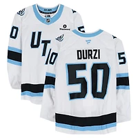 Sean Durzi Utah Mammoth Game-Used #50 White Jersey Worn During Round One of the 2026 Stanley Cup Playoffs vs. Vegas Golden Knights