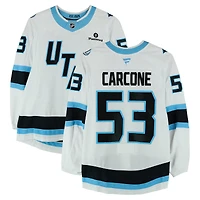 Michael Carcone Utah Mammoth Game-Used #53 White Jersey Worn During Round One of the 2026 Stanley Cup Playoffs vs. Vegas Golden Knights