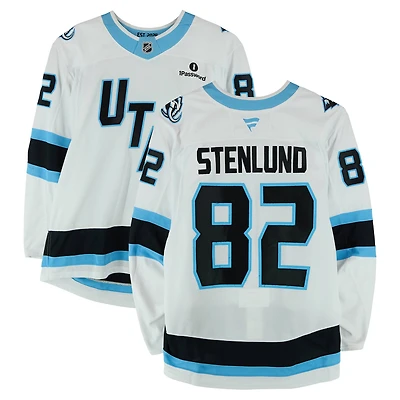 Kevin Stenlund Utah Mammoth Game-Used #82 White Jersey Worn During Round One of the 2026 Stanley Cup Playoffs vs. Vegas Golden Knights