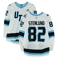 Kevin Stenlund Utah Mammoth Game-Used #82 White Jersey Worn During Round One of the 2026 Stanley Cup Playoffs vs. Vegas Golden Knights