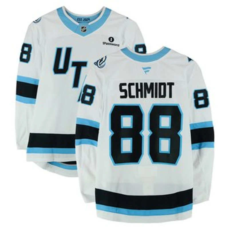 Nate Schmidt Utah Mammoth Game-Used #88 White Jersey Worn During Round One of the 2026 Stanley Cup Playoffs vs. Vegas Golden Knights