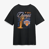 Men's Black New York Knicks 2026 NBA Finals Champions Trophy T-Shirt