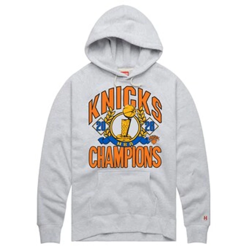 Unisex Homage Ash New York Knicks 2026 NBA Finals Champions Tri-Blend Hoodie