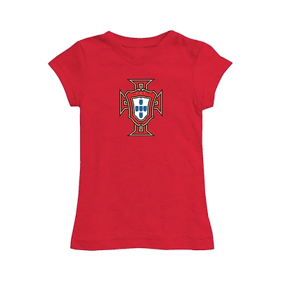 Girls Toddler Vive La Fete Red Portugal National Team Color Badge Fitted T-Shirt
