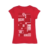 Girls Toddler Vive La Fete Red Portugal National Team  Graphic Fitted T-Shirt