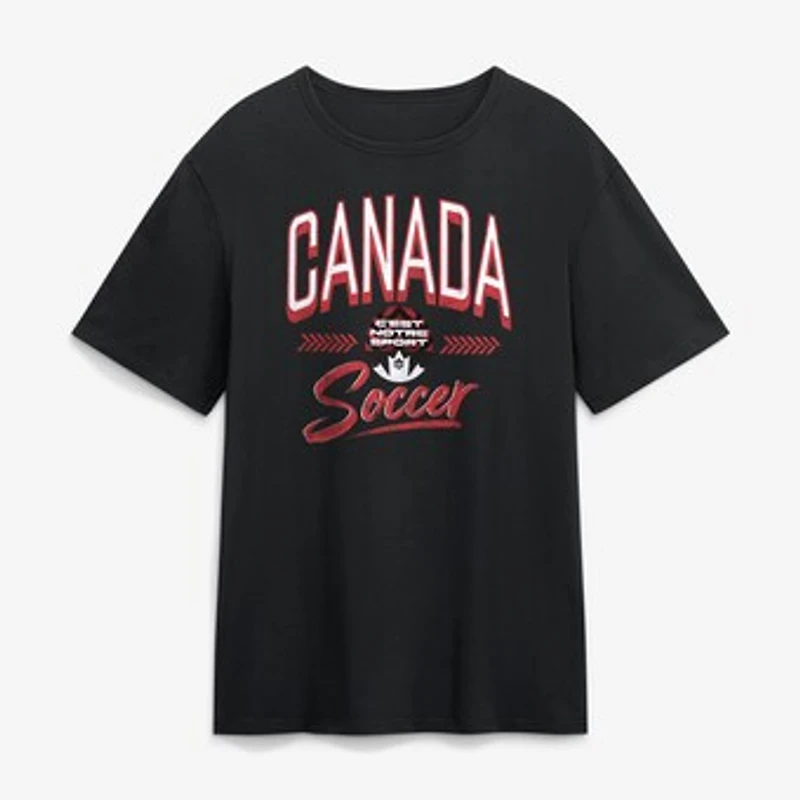 Men's Black Canada Soccer Elevated T-Shirt