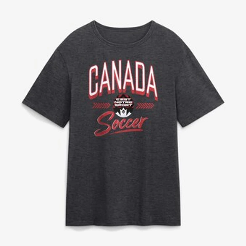 Men's Charcoal Canada Soccer Elevated T-Shirt