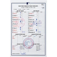 New York Yankees Game-Used Lineup Card vs. New York Mets on May 16, 2026