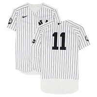 Anthony Volpe New York Yankees Game-Used #11 White Nike Pinstripe Jersey vs. Toronto Blue Jays on May 18, 2026