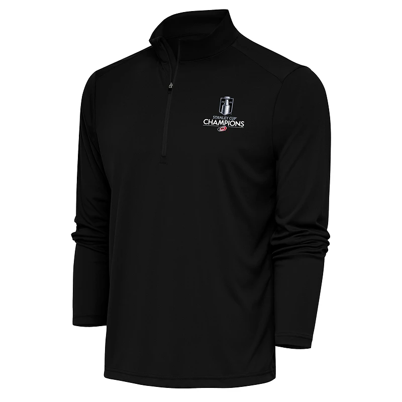 Men's Antigua Black Carolina Hurricanes 2026 Stanley Cup Champions Statement Quarter-Zip Pullover