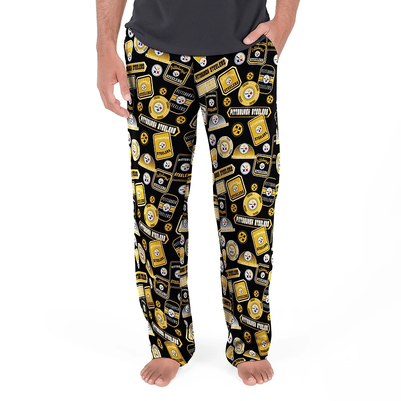 Men's Concepts Sport Black Pittsburgh Steelers Grady Pants
