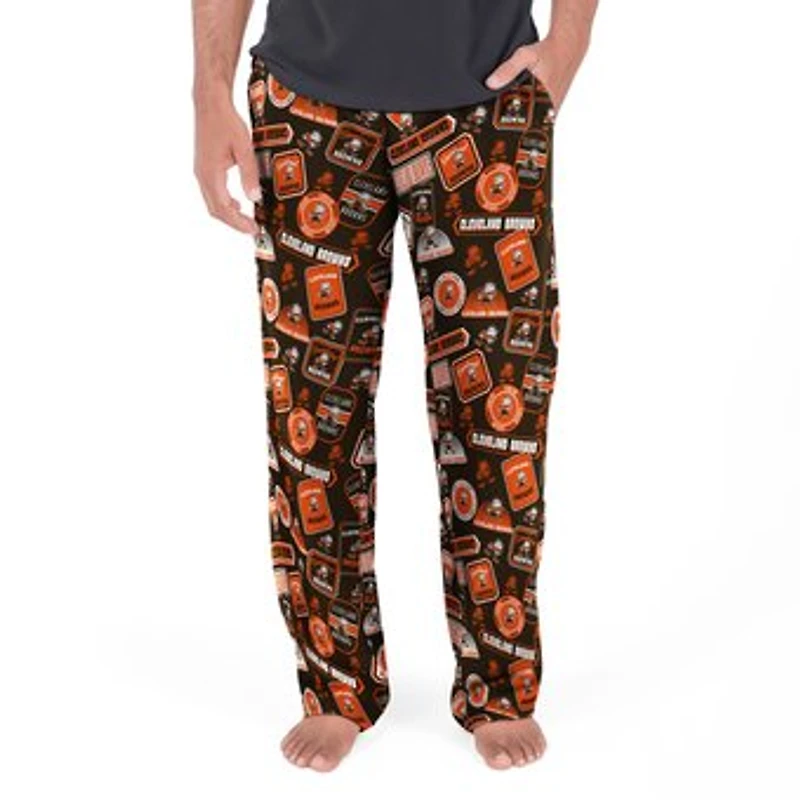 Men's Concepts Sport Brown Cleveland Browns Throwback Logo Grady Pants
