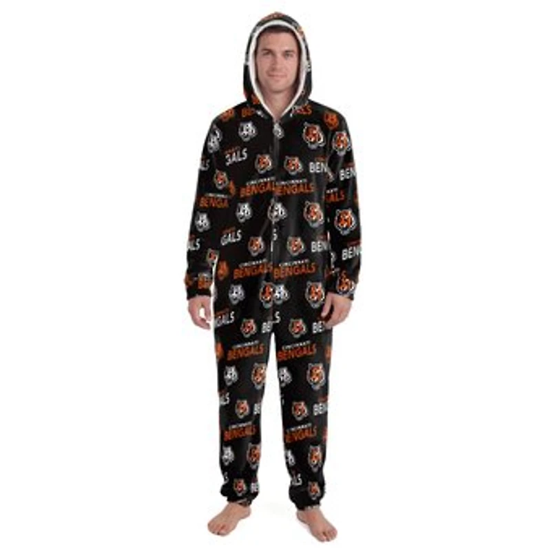 Unisex Concepts Sport Black Cincinnati Bengals Sidekick Union Suit