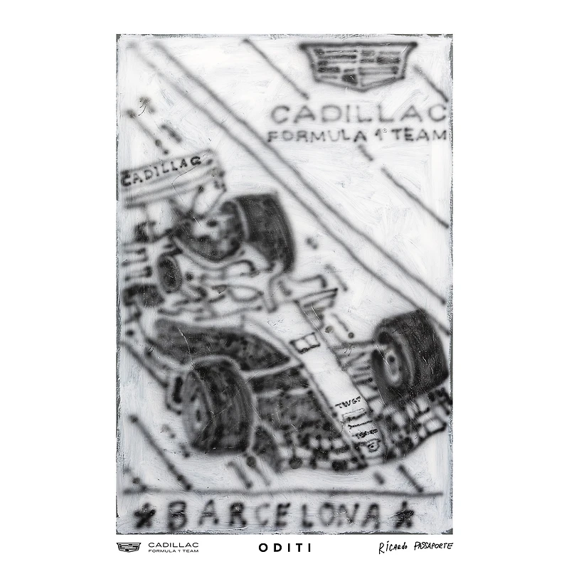 Cadillac Formula 1® Team x ODITI, Barcelona-Catalunya Grand Prix 2026 Artwork (Small, 16.5 x 23.4")